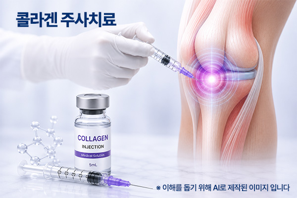 콜라겐 주사 치료 컨셉 이미지