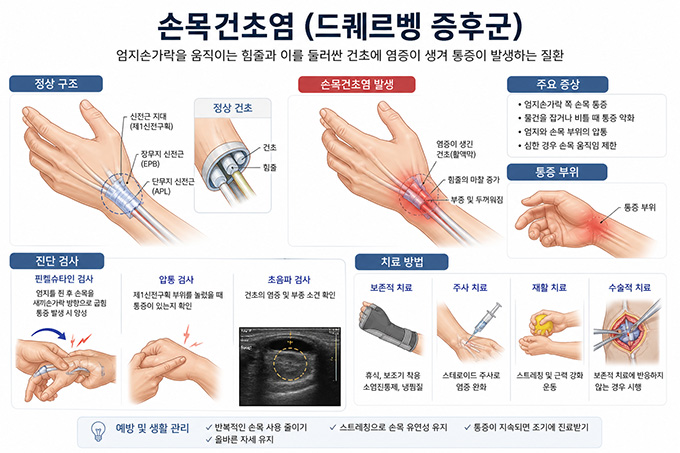 손목건초염 질환 안내 이미지