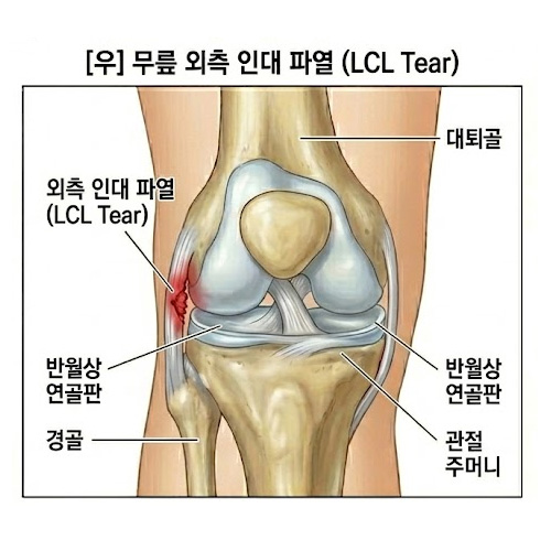 무릎 외측 인대 파열 (LCL Tear)