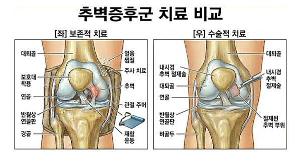 추벽증후군 보존적 치료, 수술적 치료 비교