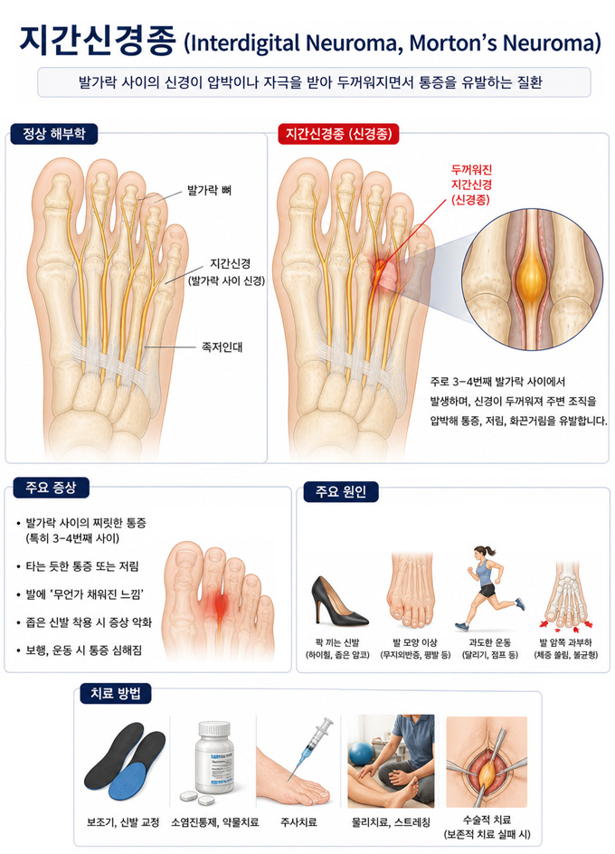 지간신경종 주요 증상 및 치료방법 안내 이미지