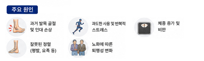 퇴행성 관절염 주요 원인 설명 이미지